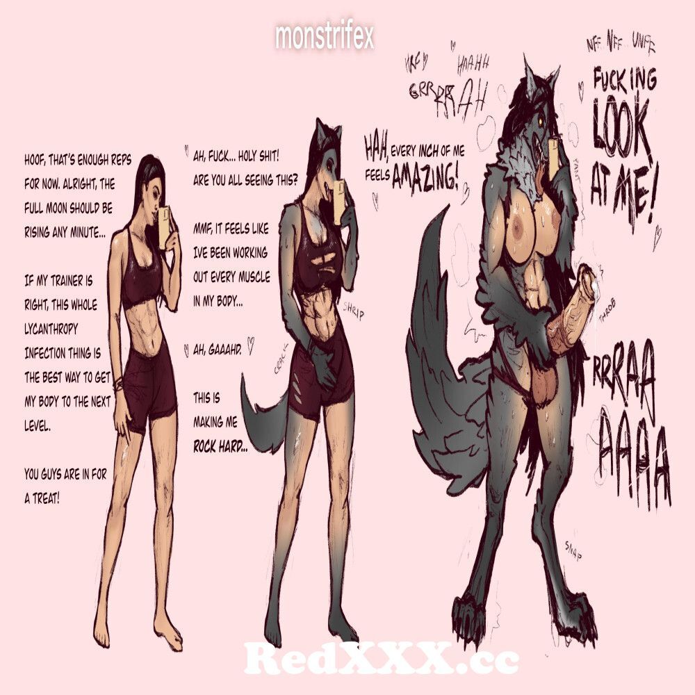 Animated Naked Girls Turning Into Werewolf