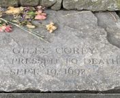 grave/memorial of Giles Corey - Pressed to Death in 1692 for being accused of witchcraft. Salem MA from giles xx