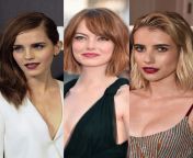 The best Emma battle, Emma Watson vs Emma Stone vs Emma Roberts, Who you think is the most beautiful/hottest one of them? from emma butt big